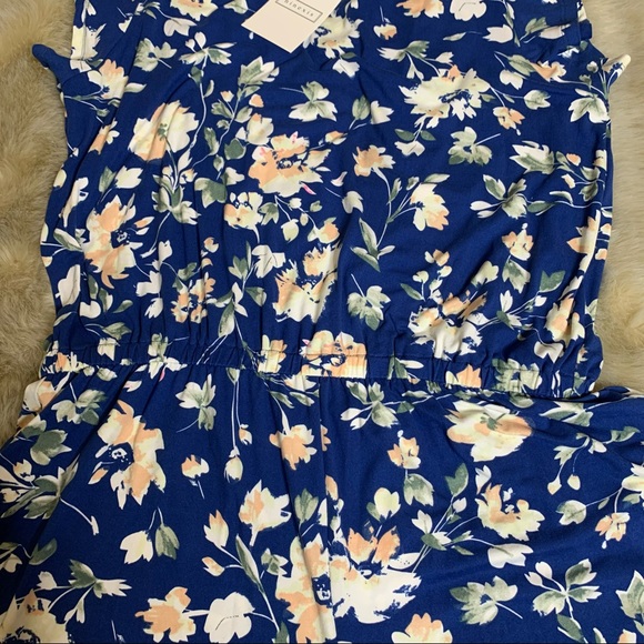NWT Ninexis blue floral romper with pockets - Picture 6 of 8